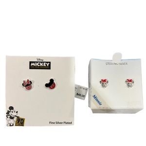 Mickey and Minnie set of two earrings